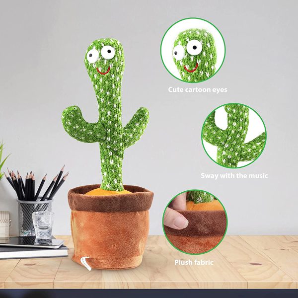 Dancing Cactus Toy, Talking Tree Cactus Plush Toy